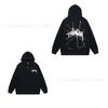 Unisex Mikina s kapucí na zip s fleecovou podšívkou a potiskem písmen Volný střih Bavlna Dlouhý rukáv Pánská Dámská