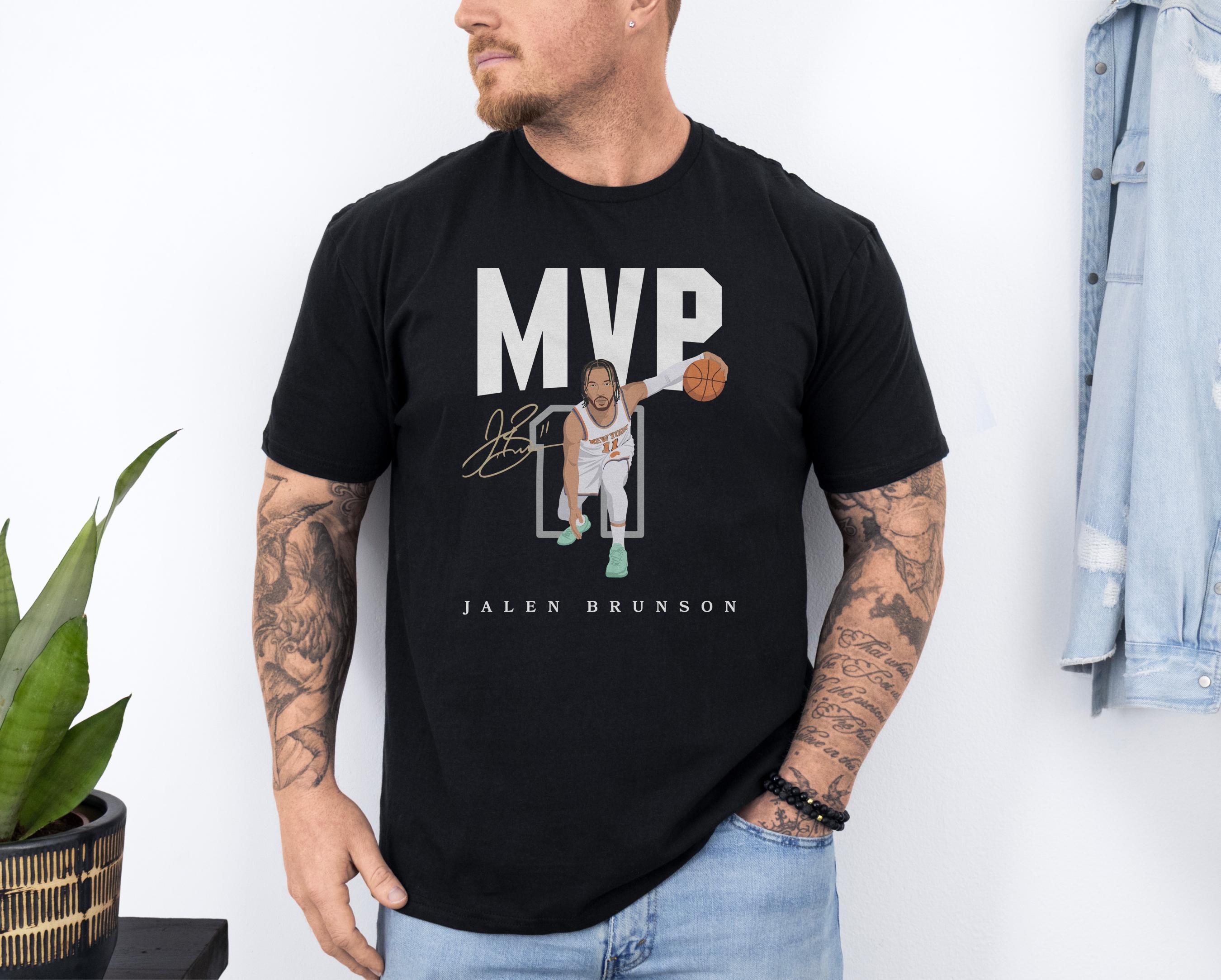 Jalen Brunson MVP 2026 New York Knicks Finals Champions T Shirt 100Cotton Clothing Unisex Mens Womens TShirts Y2k Fan Tee L