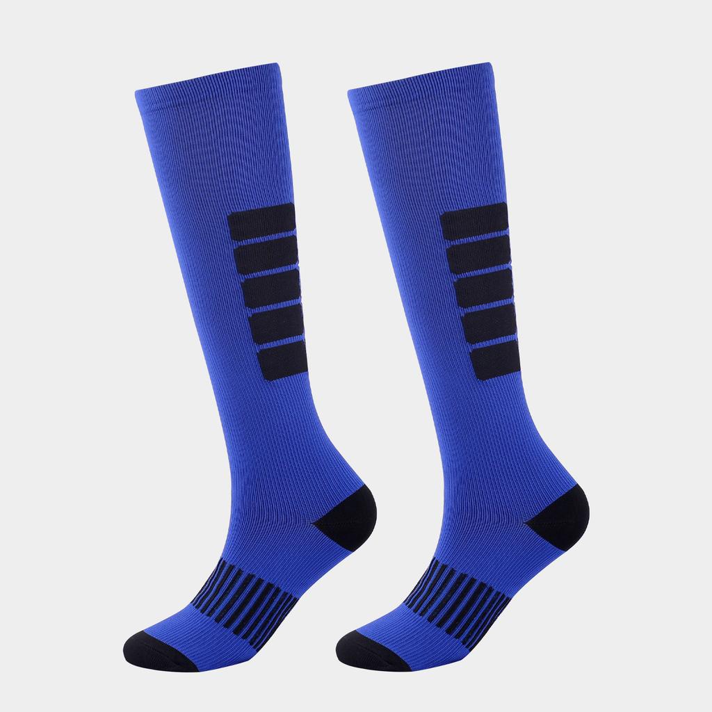 Color Striped Sports Stockings for Running Cycling Gym Fitness Athletic Compression Knee High Socks