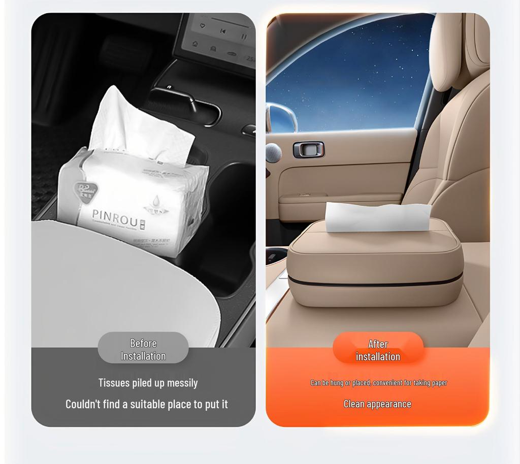 Compatible Zeekr 8X Car Tissue Box: Seat Hanging & Center Console Tissue Bag for Interior Decoration.