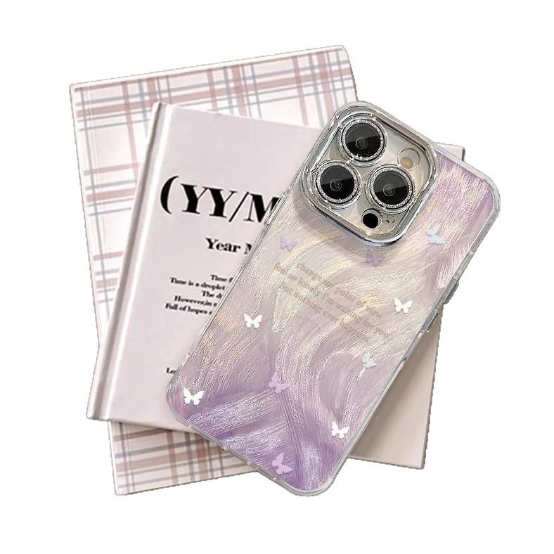 Gradual change butterfly is suitable for Apple 16 mobile phone 15 case 14 protection iPhone13 set 12 silicone all-inclusive 11 anti-drop