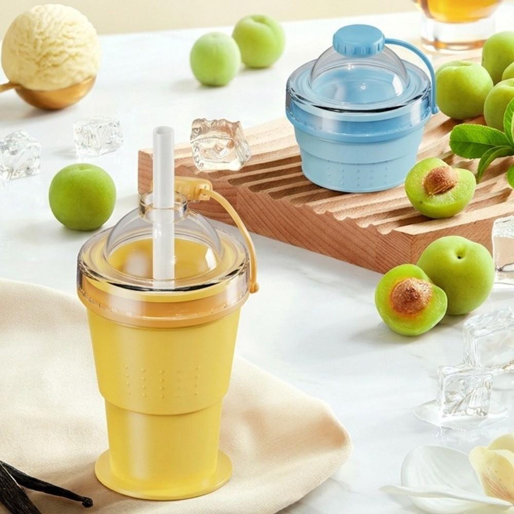 Leak-Proof Foldable Ice Ball Cup 2 In 1 Ice Cube Kettle Ice Maker & Drinking Cup  Summer Outdoor