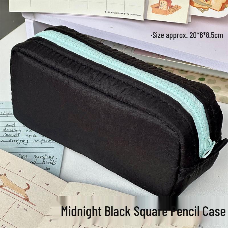 

Colorful Large Capacity Square Pencil Case - Fresh, Simple, High-Value Student Stationery Storage Bag Collection