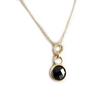 Les Trésors De Lily [L1849] - Black 'Linda' Gold-Plated Necklace