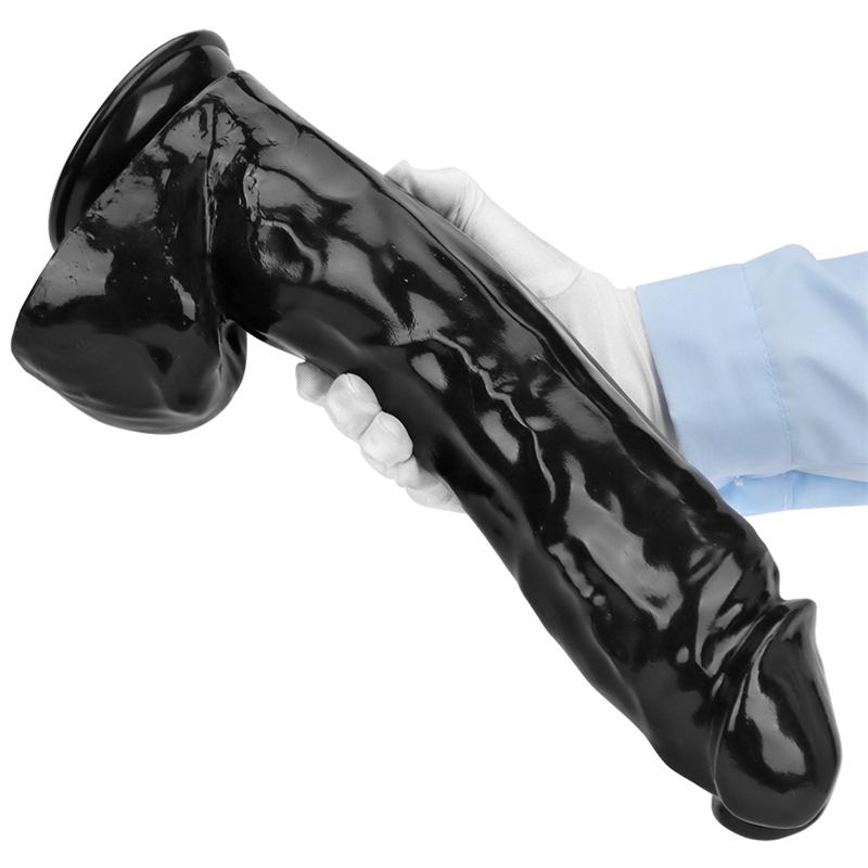 37*7.2cm Female Black Giant Anal Expansion Cum Expansion Giant Anal Plug Simulation Phallus Dildo