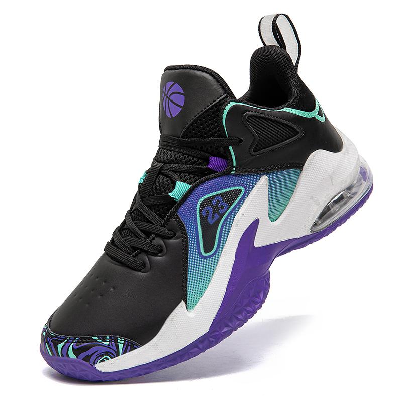 Men's Basketball Shoes with Strong Shock Absorption and Jumping Ability High Top Outdoor Sports Shoes Women's Anti Slip Shoes