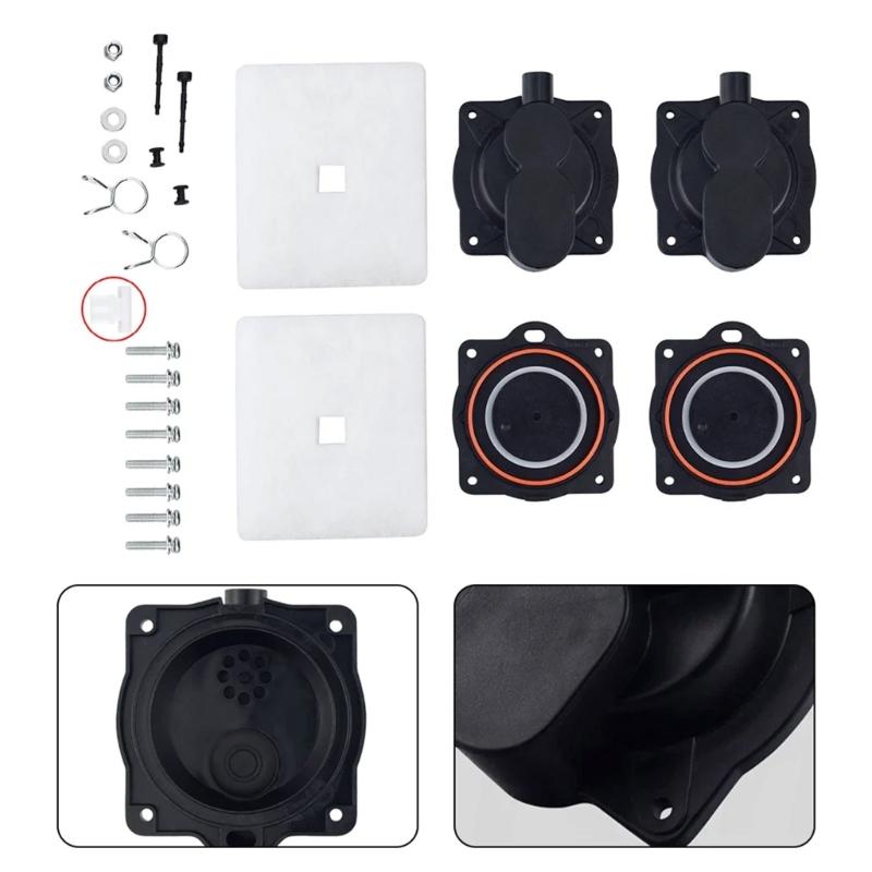 Air Pumps Rebuild Complete Diaphram Filter Screws Kit Replacement for HP80-0117 HP80-0110 HP80 HP60 CS103EL AS500