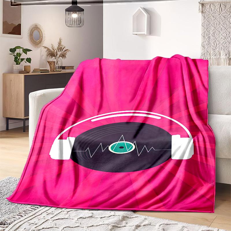 

1PC Musical elements printed blanket, all season lightweight home office outdoor nap multifunctional blanket A6 80cm x 120cm