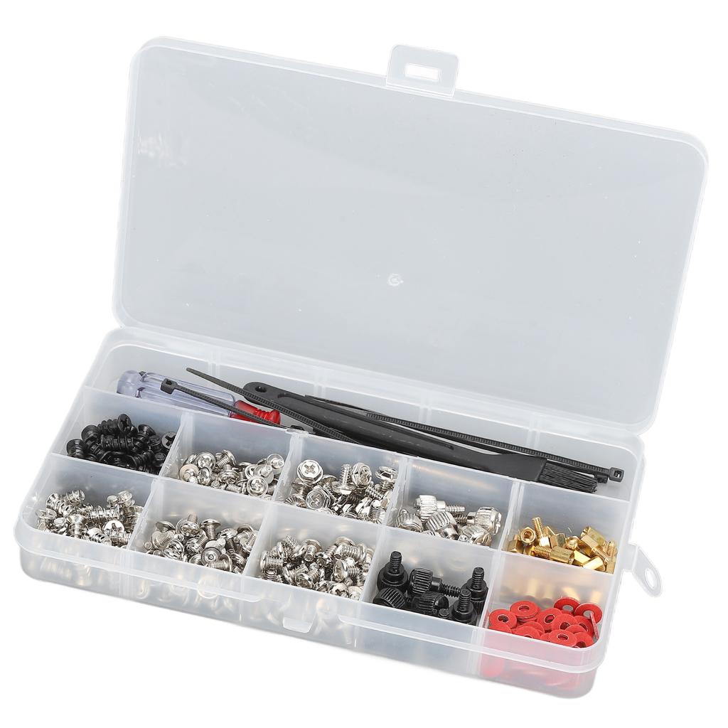 362Pcs Computer Screw Set Cable Tie Screwdriver Washer Cleaning Brush Maintenance Kit