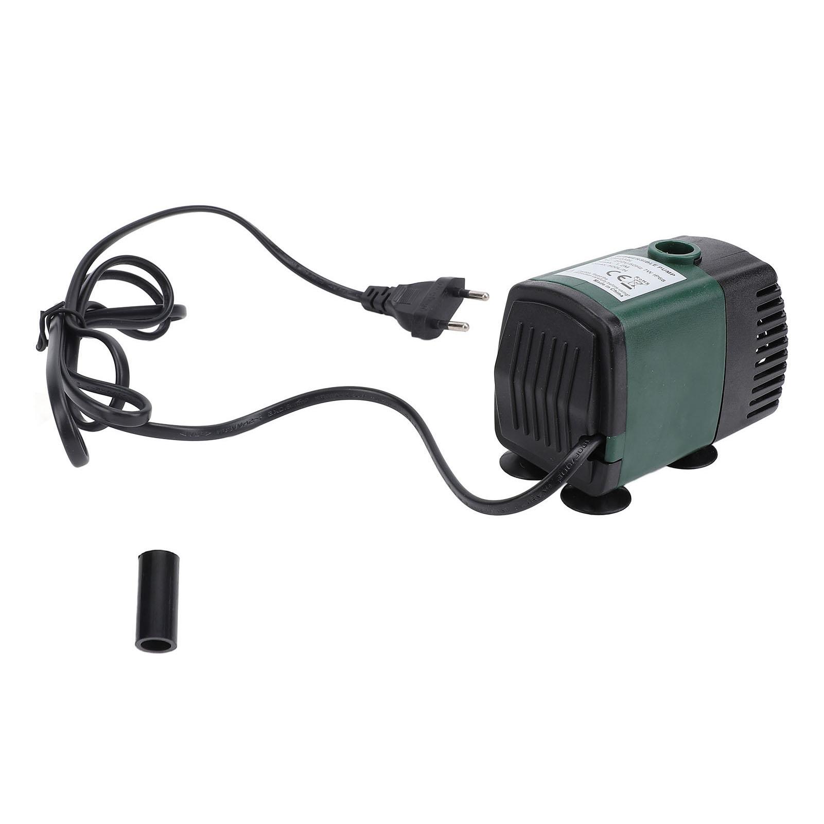 

7W 500L/H Submersible Pump IP68 Protecting 120cm Lift Quiet Water Pump for Landscape Aquarium Tank P EU Plug 220V