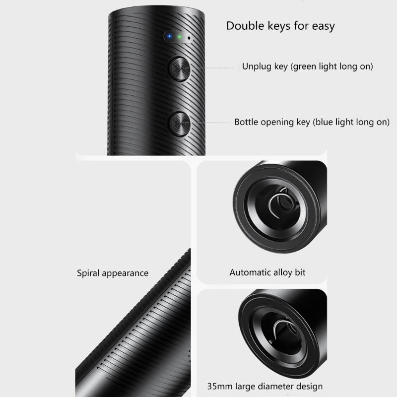 Fashion Electric Wine Bottle Opener 500mAh Rechargeable Bottle Opener Electric Wine Opener Suitable for Home Use