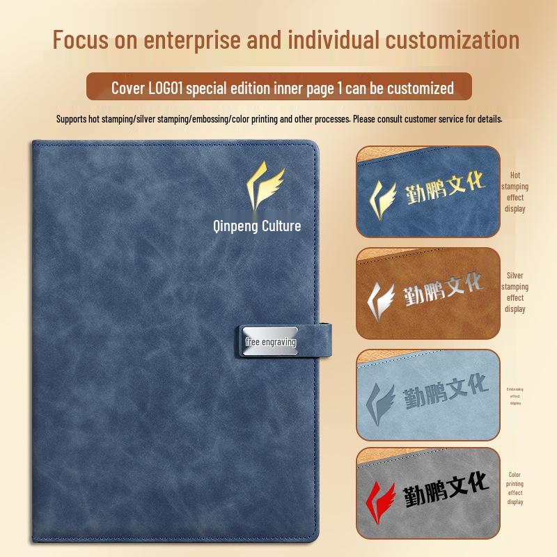 A4 Premium Leather Notebook for Business, Office, or Study - Customizable with Logo