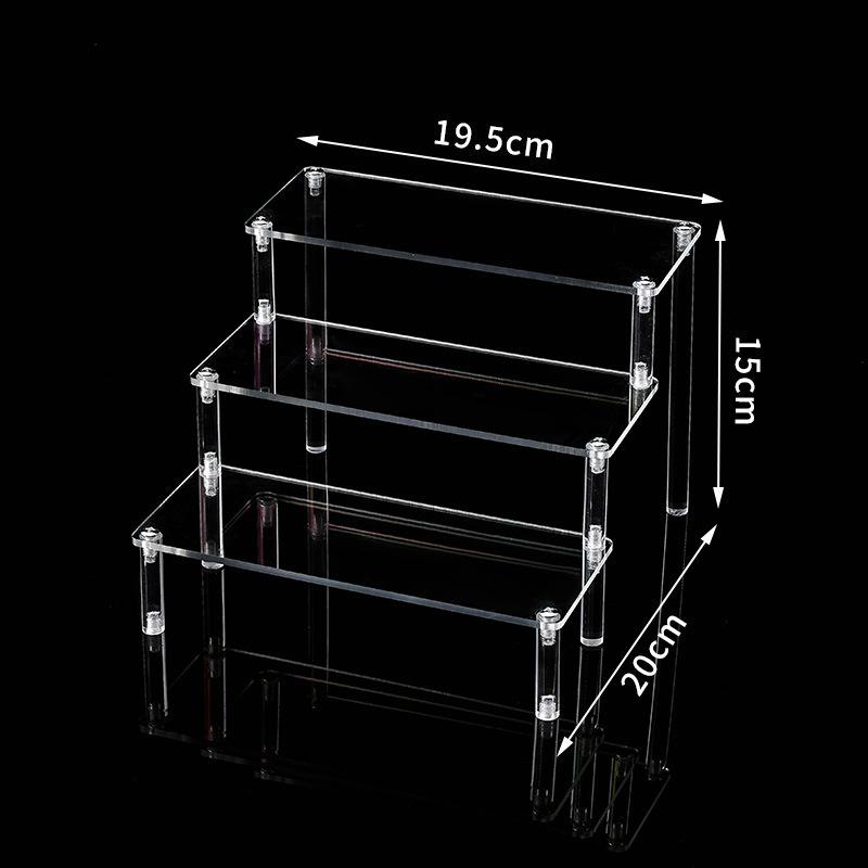 Clear Acrylic Display Stand For Anime Figures Cupcake Shelf Organizer Desserts Holder Jewels Display Risers Stand Perfume Stand