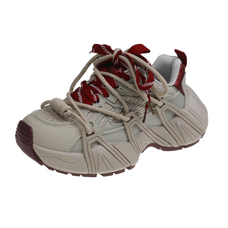 Fashion Spring Autumn Women Chunky Sneakers Casual Shoes Non-slip Wedge Heels Platform Shoes Chaussures 2024 New Femme Sports Dad Shoes