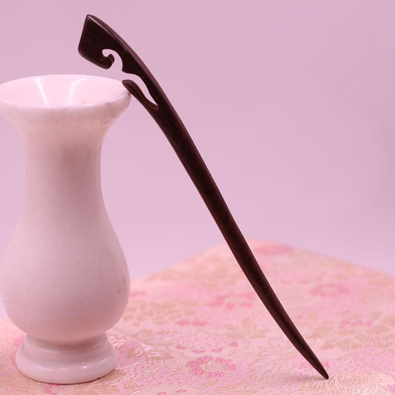Fermaglio per capelli in sandalo verde classico ed ebano: Accessorio per Acconciatura Antica Cinese Regalo