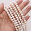 Luxury Natural Freshwater Near Round Pearls 7-8mm, 36cm Strand Handmade Wedding Jewelry Accessories