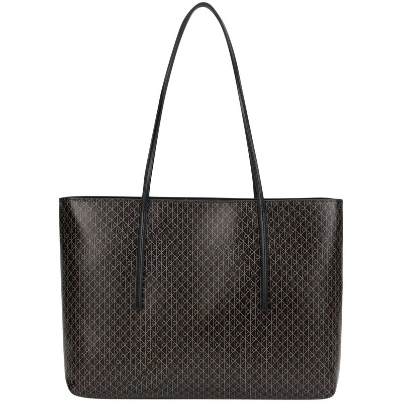 

Calvin Klein Commuter Monogram Large Capacity Mixed Material Shoulder Bag Women bags Space-Black 4F3266G-2XA Basic Set (Bag)