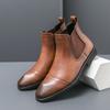 Herren Lederstiefel Große Größe Herbst und Winter Neue Herren Chelsea Boots Modetrend Britischer Stil Business Casual Stiefel