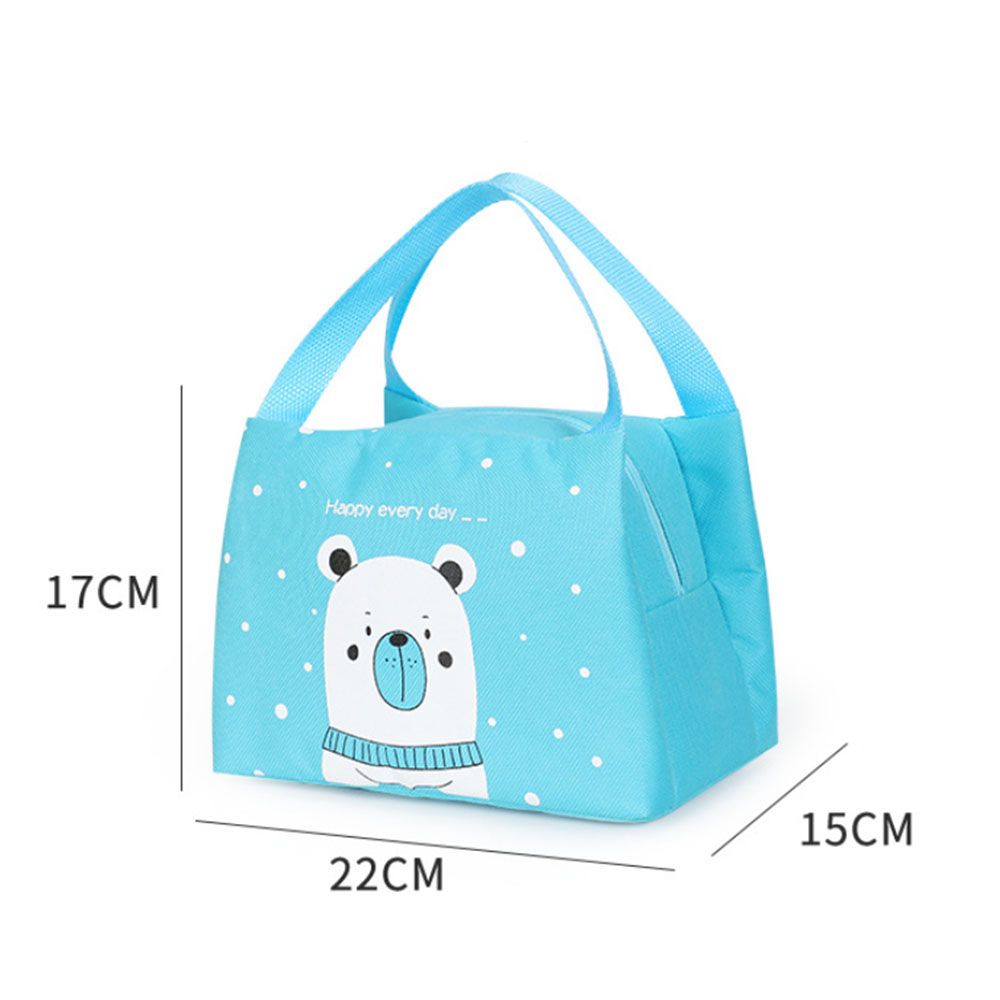 Food Fresh Waterproof Cute Cartoon Handbag Thermal Insulated Cooler Bag Large Capacity Portable Lunch Bag