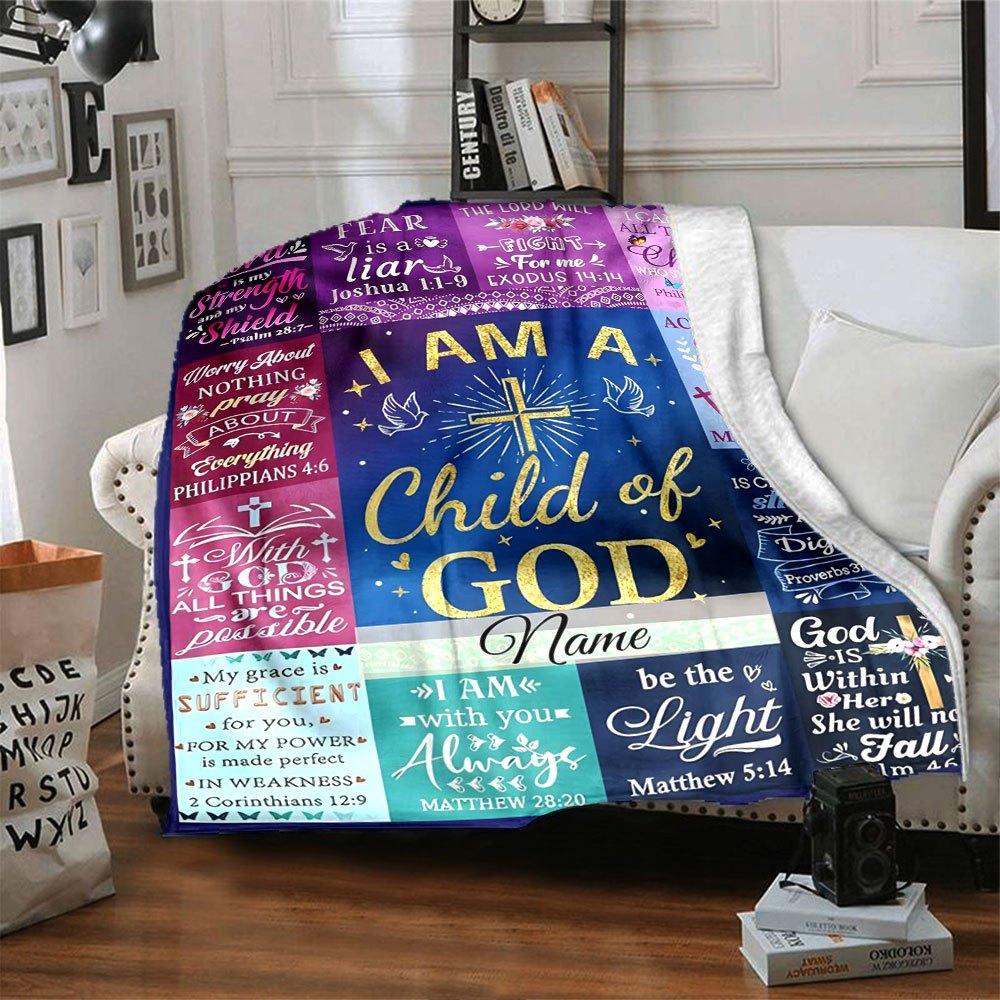 Religious Inspirational Home Customize Your Name Blankets Comfortable Soft Lightweight Quilt For All Seasons Picnic Sofa Office Bed Living Room
