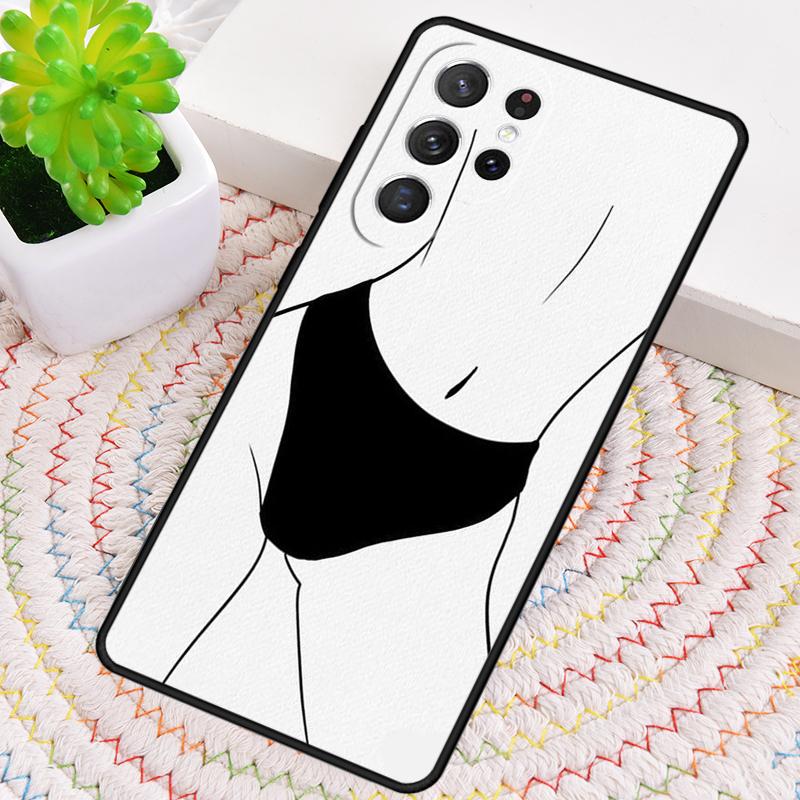 Woman Body Line Art TPU Phone Case For Samsung Galaxy note 10 pro S26 S25 S24 S23 S22 Ultra Plus S21 FE S20 Shockproof Cover