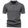 Men's Knitted Polo Shirt, Business Casual Short Sleeve Turn-Down Collar Polo Top Short Sleeve Turn-Down Collar Sweater Polo Tee for Spring Summer
