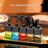 Colored Square Car Air Freshener Pendant - 8ml Transparent Glass Aroma Diffuser Bottle