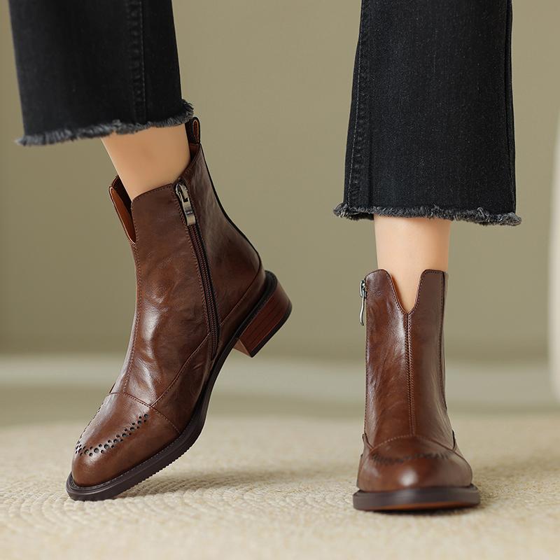 Fashion 2024 New Autumn Women Shoes Chelsea Women Boots Winter Block Ankle Boots for Women Zapatos De Mujer Womens Chunky Boots