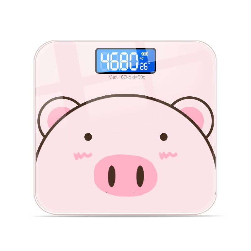 

Pink Piggy Cartoon Digital Body Weight Scale