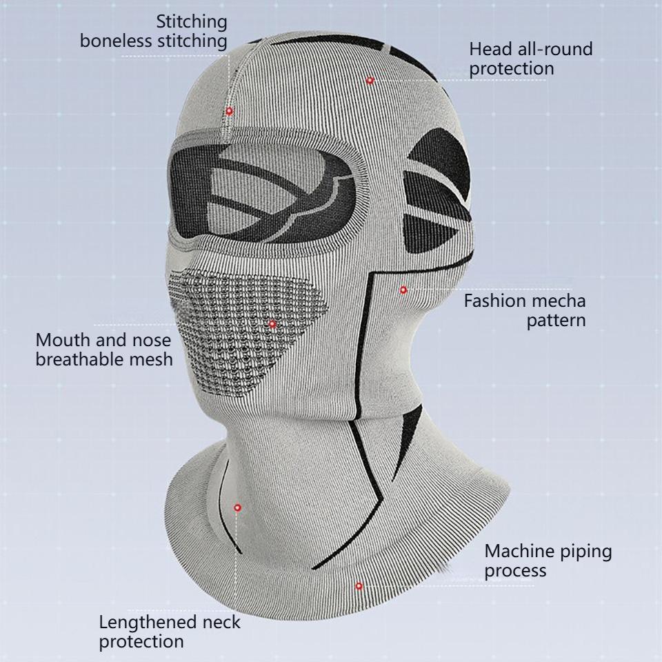 Durable And Safe Getinfit Cycling Mask Moisture Absorption Neck Guard Windproof Headgear Breathable Mesh Mouth Nose Locomotive Helmet Inner Liner