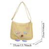 Nylon Yellow Crossbody Bag Embroidery Students Messenger Pouch Ugly and Cute Shoulder Bag  Women