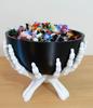 Skeleton Hands Bowl 3D Printing Halloween Skull Bowl Home Decoration Spooky Halloween Decorative Bowl Held by Skeleton Hands