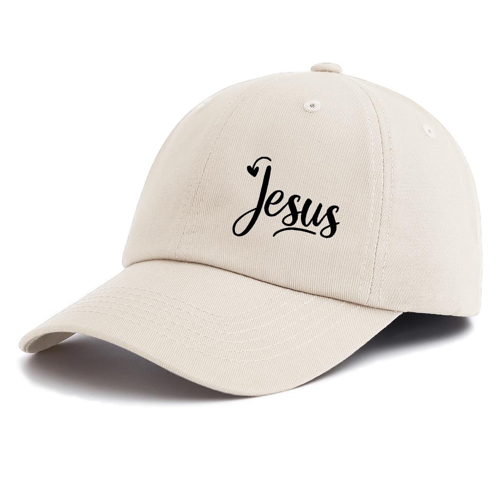 pc JESUS Print Baseball Cap for AdultsMinimalist Retro Style Casual Soft Adjustable Dad HatPerfect As Gift