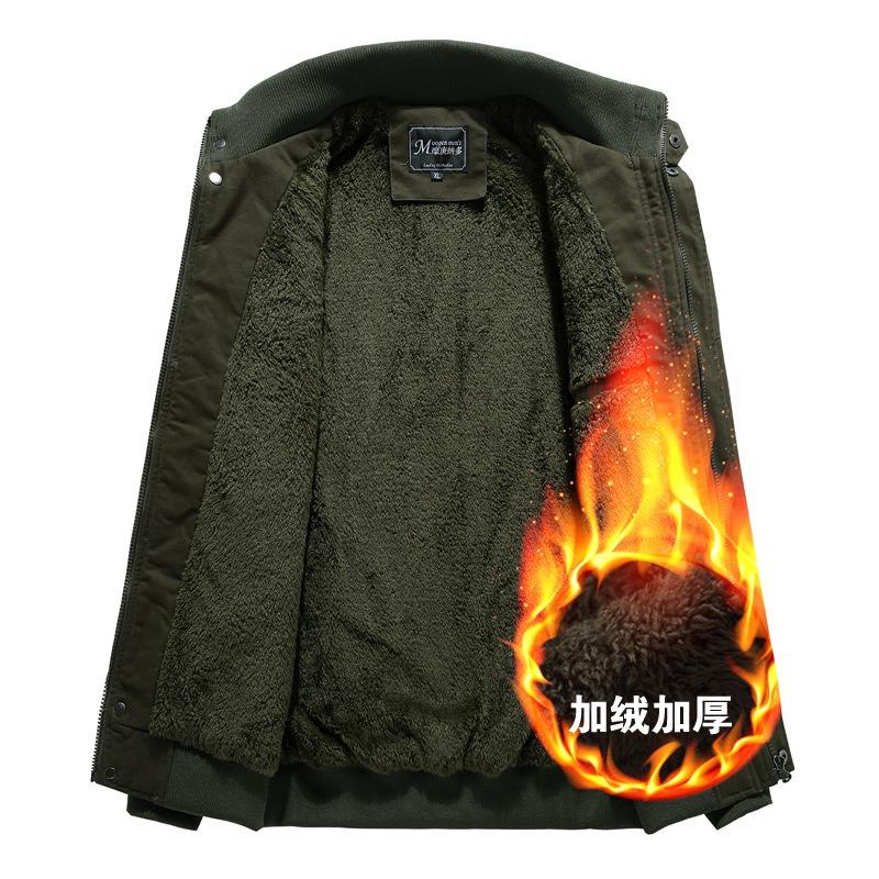 Autumn new men's casual pure cotton men's jacket outdoor large size tooling jacket