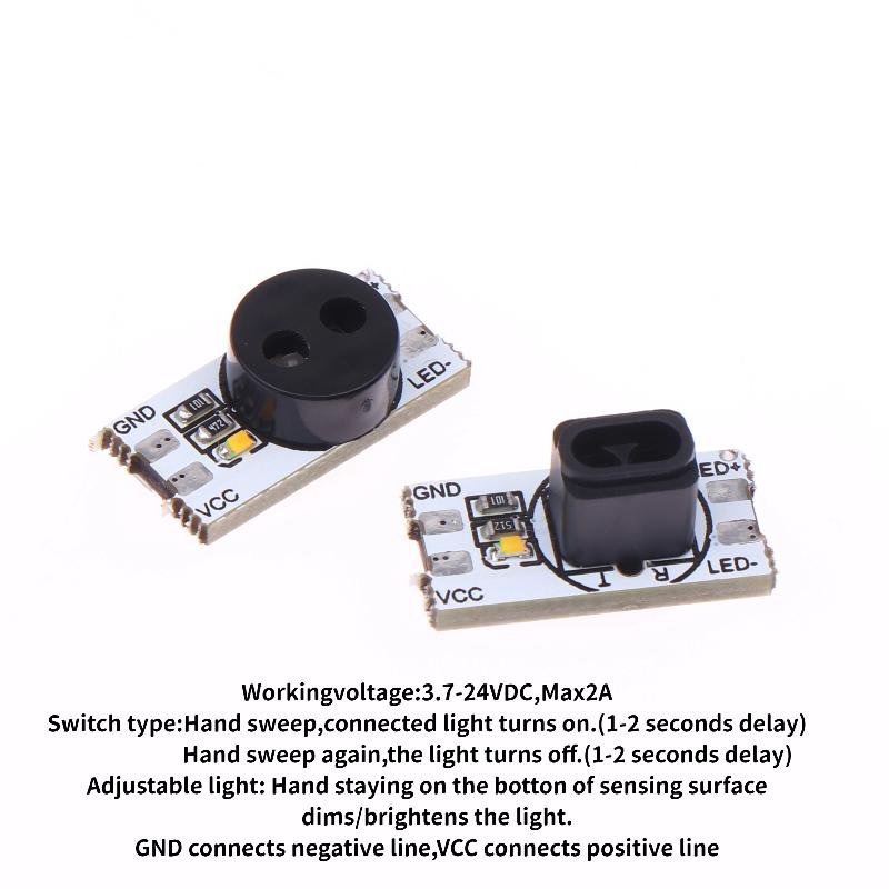 Dc 3.7V-24V Hand Wave Sensor Switch Module 2A Mini Sweep Smart Led Controller For Kitchen Wardobe Cabinet Led Strip
