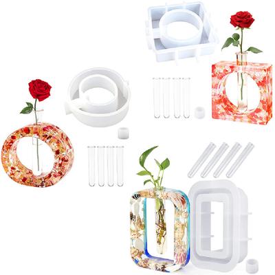 Vase Epoxy Resin Mold Set Plant Propagation Station Silicone Diy Making Tool For Hydroponic