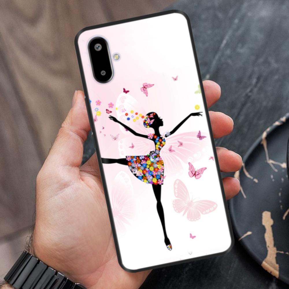 Case For Samsung Galaxy M06 Case 6.74" Cute Flower Cover Soft Silicon Matte Protective Fundas For Samsung F06 Bags Cartoon Shell
