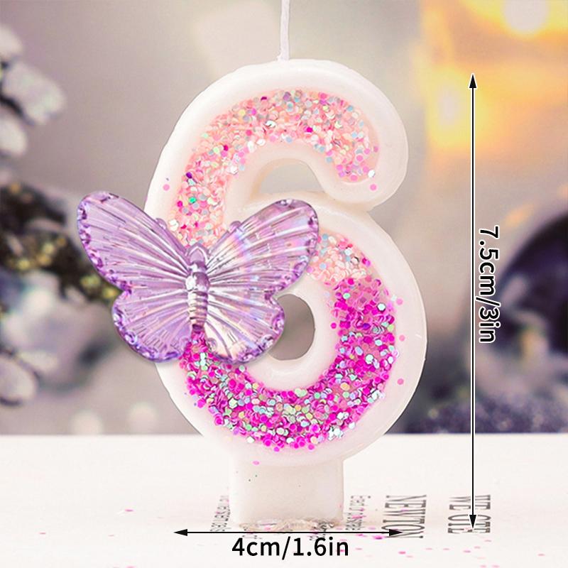 Svíčka růžová fialová narozeninové svíčky kreativní narozeninová svíčka dekorace na dort topper oceán hvězdice babyshow třpytivá ozdoba