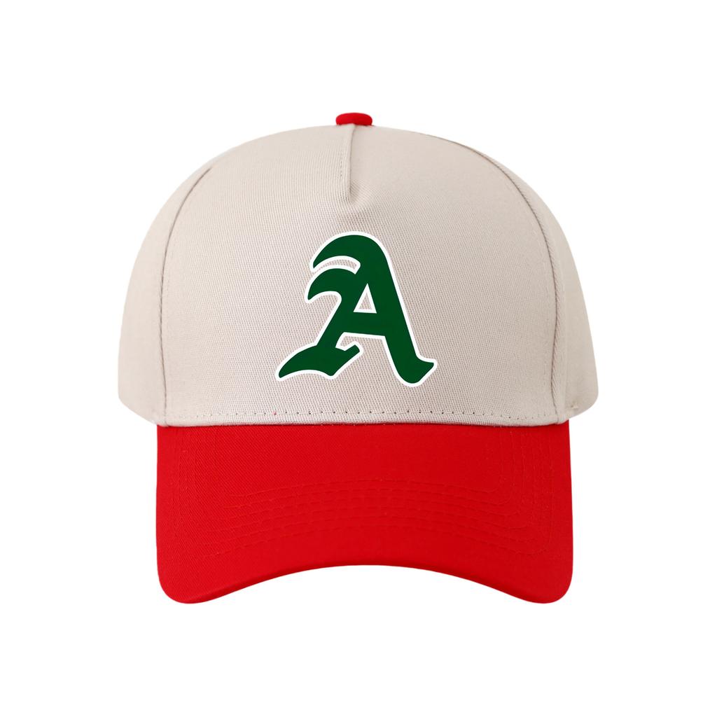 Color matching hard top five-piece baseball cap women's fashion A letter printing breathable cap outdoor sun hat