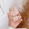 Cute Rabbit Mobile Phone Stand Foldable Mirror Bracket 360 Rotation Sticky Back Lazy Desktop Holders for Women Make Up Support