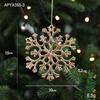 Cross-border Electroplated Christmas Tree Ornaments: Golden Snowflake & Reindeer Pendants