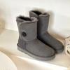 Women Winter Platform Snow Boots Warm Faux Suede Ankle Boots Thick Furry Lining Non‑Slip Short Booties For Cold Weather