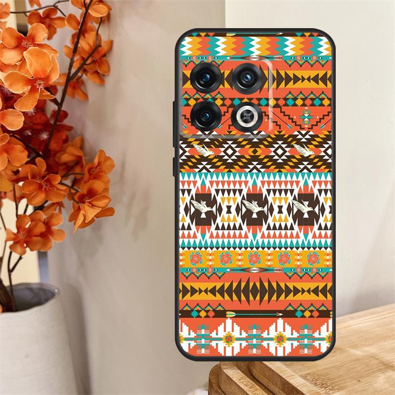 Native seamless tribal Boho Funda For OnePlus 13 13R 12 12R 11 10 Pro 8T 10T OnePlus Nord 4 CE 2 3 Lite N30 N20 N10 Case