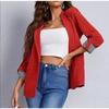 QICED Damen Vintage Casual Einfarbig Druck Herbst Winter Langarm Jacken & Mäntel