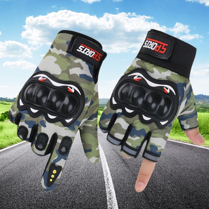 Hard Shell Non-Slip Full Finger Touchscreen Cycling & Motorcycle Gloves for Men & Women