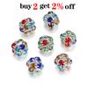 30 teile/los Kupfer Überzogene Glas Strass Ball Perle imitieren Kristall Runde Spacer Lose Perlen Für Armband Schmuck Machen Liefert