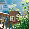 Metal Bird Feeder Outdoor Suspended Heavy-duty House Shape Feeding Station Large Capacity Weatherproof Outdoor Bird Feeders