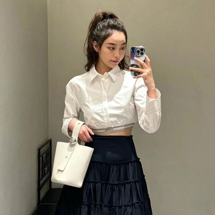 2025 New Bag Women's Pebble Bucket Bucket Bag Imported Leather One Shoulder Crossbody Portable Large Capacity