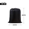 Black Drawstring Storage Bag, Foldable for Travel Home