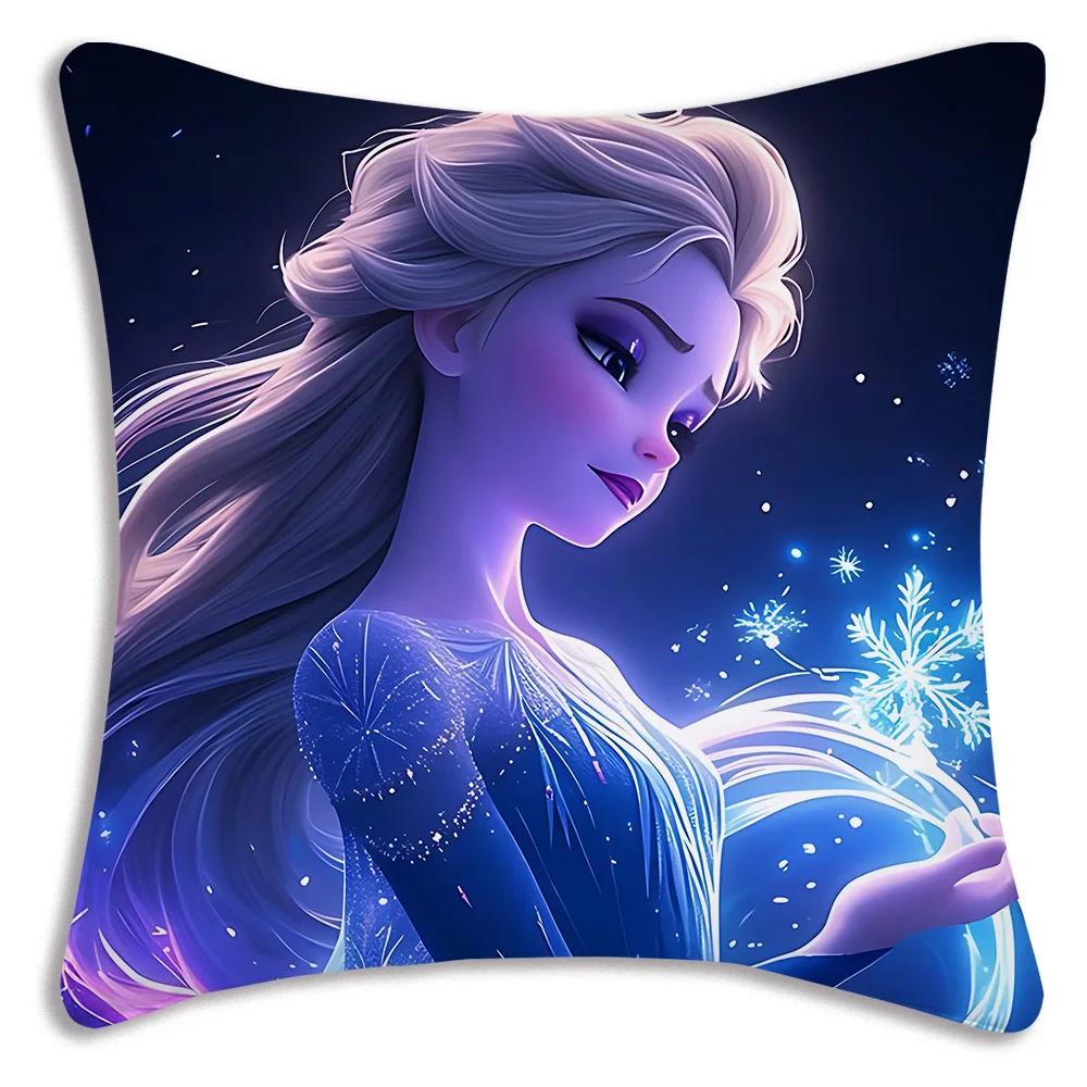 Наволочки Мультяшные Замороженные Принцесса Эльза Декоративные для Дивана Дома Печать Милые Наволочки 50cmx50cm